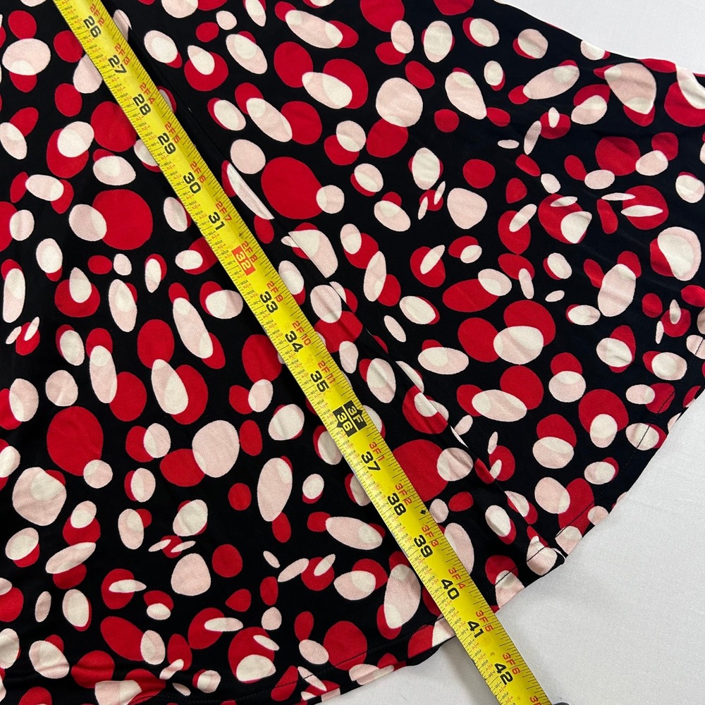 M Missoni Dress Womens 4 Black Red Polka Dot V Neck Jersey Midi Made in Italy - Picture 8 of 9
